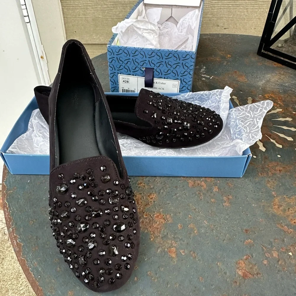 Vera Wang Sparkly Flats  -  Size 8 - Picture 2 of 5